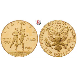 USA, 10 Dollars 1984, 15,05 g fein, PP