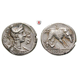 Römische Republik, C. Hosidius Geta, Denar, ss+