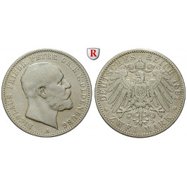 Deutsches Kaiserreich, Oldenburg, Nicolaus Friedrich Peter, 2 Mark 1891, A, ss, J. 93