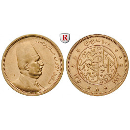 Ägypten, Fuad, 100 Piaster 1922, 7,44 g fein, vz+