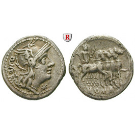 Römische Republik, Q. Caecilius Metellus, Denar 130 v.Chr., ss