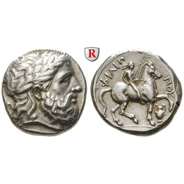 Makedonien, Königreich, Philipp II., Tetradrachme 348-342 v.Chr., ss-vz