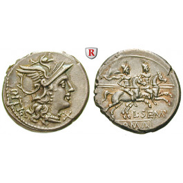 Römische Republik, L. Sempronius Pitio, Denar 148 v.Chr., f.vz