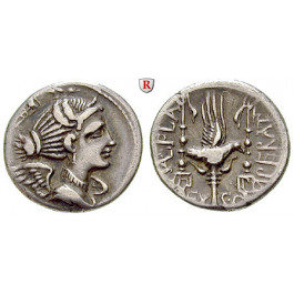 Römische Republik, C. Valerius Flaccus, Denar 82 v.Chr., ss