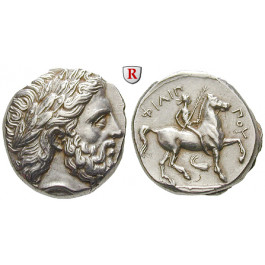 Makedonien, Königreich, Philipp II., Tetradrachme 342-328 v.Chr., ss-vz