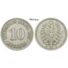 Deutsches Kaiserreich, 10 Pfennig 1889, D, ss+, J. 4