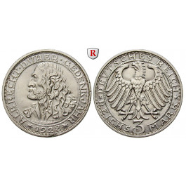 Weimarer Republik, 3 Reichsmark 1928, Dürer, D, vz+, J. 332