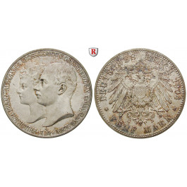 Deutsches Kaiserreich, Mecklenburg-Schwerin, Friedrich Franz IV., 5 Mark 1904, Hochzeit, A, st, J. 87