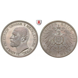 Deutsches Kaiserreich, Mecklenburg-Strelitz, Adolf Friedrich V., 2 Mark 1905, A, st, J. 91
