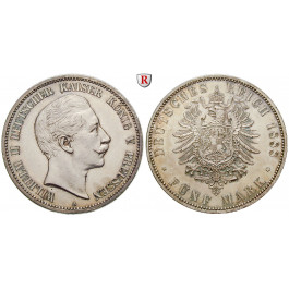 Deutsches Kaiserreich, Preussen, Wilhelm II., 5 Mark 1888, A, f.st, J. 101