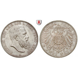 Deutsches Kaiserreich, Reuss-Greiz, Heinrich XXII., 2 Mark 1901, A, st, J. 118
