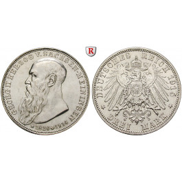 Deutsches Kaiserreich, Sachsen-Meiningen, Georg II., 3 Mark 1915, auf den Tod, D, f.st, J. 155
