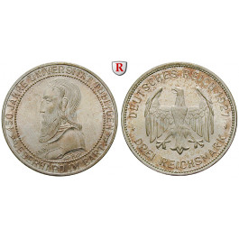 Weimarer Republik, 3 Reichsmark 1927, Uni Tübingen, F, st, J. 328