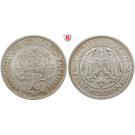 Weimarer Republik, 5 Reichsmark 1927, Eichbaum, A, st, J. 331