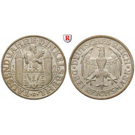 Weimarer Republik, 3 Reichsmark 1928, Dinkelsbühl, D, st, J. 334