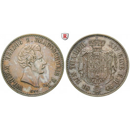 Braunschweig, Herzogtum Braunschweig, Wilhelm, Taler 1848, ss+