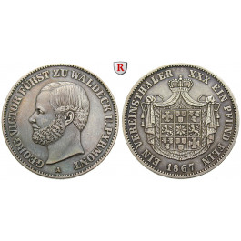 Waldeck, Fürstentum, Georg Victor, Vereinstaler 1867, f.vz