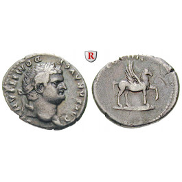 Römische Kaiserzeit, Domitianus, Caesar, Denar 76, ss