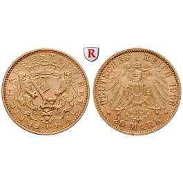 Deutsches Kaiserreich, Bremen, 20 Mark 1906, J, st, J. 205