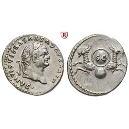 Römische Kaiserzeit, Vespasianus, Denar 80-81, vz-st