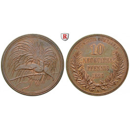 Nebengebiete, Deutsch-Neuguinea, 10 Neu-Guinea Pfennig 1894, Paradiesvogel, A, st, J. 703