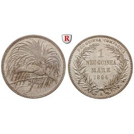 Nebengebiete, Deutsch-Neuguinea, 1 Neu-Guinea Mark 1894, Paradiesvogel, A, st, J. 705