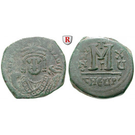 Byzanz, Mauricius Tiberius, Follis Jahr 15, ss