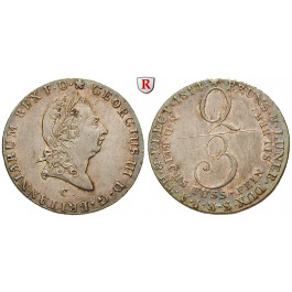 Braunschweig, Königreich Hannover, Georg III., 2/3 Taler 1814, vz+