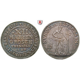 Braunschweig, Braunschweig-Wolfenbüttel, Karl, 12 Mariengroschen 1739, st
