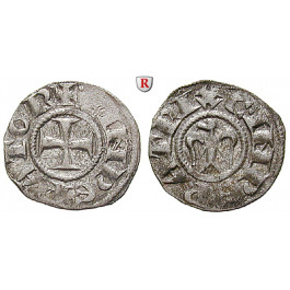 Italien, Königreich Sizilien, Heinrich VI. von Hohenstaufen, Denar 1194-1197, ss