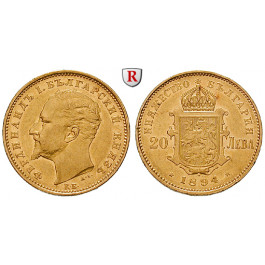 Bulgarien, Ferdinand I., Prinz, 20 Leva 1894, 5,81 g fein, f.vz