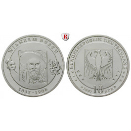 Bundesrepublik Deutschland, 10 Euro 2007, Wilhelm Busch, D, PP, J. 529