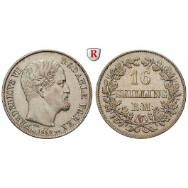 Dänemark, Frederik VII., 16 Skilling 1856, ss+