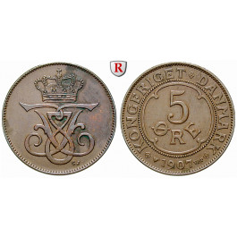 Dänemark, Frederik VIII., 5 Öre 1907, ss