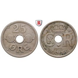 Dänemark, Christian X., 25 Öre 1935, ss+