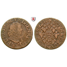 Frankreich, Boisbelle et Henrichemont, Maximilien III. (Francois), Double Tournois 164?, f.ss