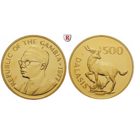 Gambia, 500 Dalasis 1977, 30,1 g fein, st