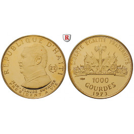 Haiti, 1000 Gourdes 1973, 13,1 g fein, st