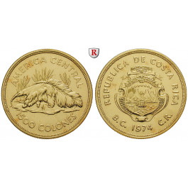 Costa Rica, 1500 Colones 1974, 30,1 g fein, st