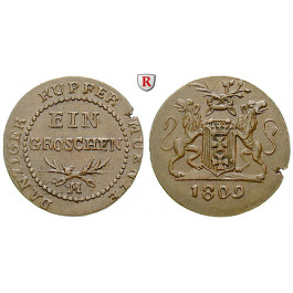 Danzig, Stadt, Freie Stadt, Groschen 1809, vz+