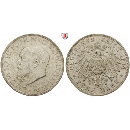Deutsches Kaiserreich, Bayern, Ludwig III., 5 Mark 1914, D, f.st, J. 53