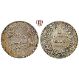 Nebengebiete, Deutsch-Neuguinea, 1 Neu-Guinea Mark 1894, Paradiesvogel, A, f.vz, J. 705