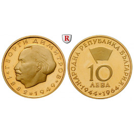 Bulgarien, Republik, 10 Leva 1964, 7,61 g fein, PP