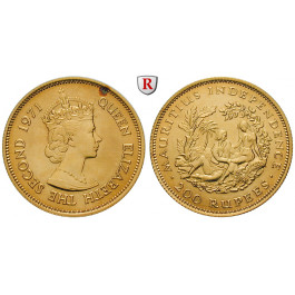Mauritius, 200 Rupien 1971, 14,27 g fein, st