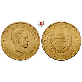 Kuba, 10 Pesos 1915, 15,04 g fein, vz