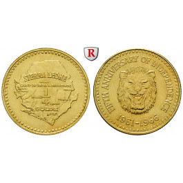 Sierra Leone, 1/4 Golde 1966, 12,28 g fein, st