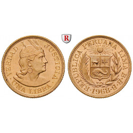 Peru, Republik, Libra 1898-1969, 7,32 g fein, bfr.