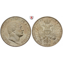 Schwarzburg, Rudolstadt, Friedrich Günther, Vereinstaler 1858, f.st