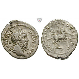 Römische Kaiserzeit, Septimius Severus, Denar 206, ss