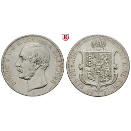 Braunschweig, Königreich Hannover, Georg V., Ausbeutetaler 1855, ss